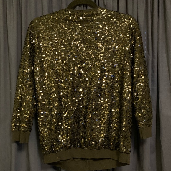 LC by Lauren Conrad 3/4 sleeve Sequin Sweater - Picture 2 of 4